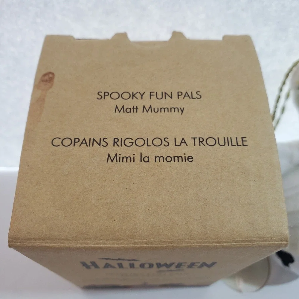 Avon Halloween Jingle Bell Ornament Window Spooky Fun Pals Metal Felt Matt Mummy